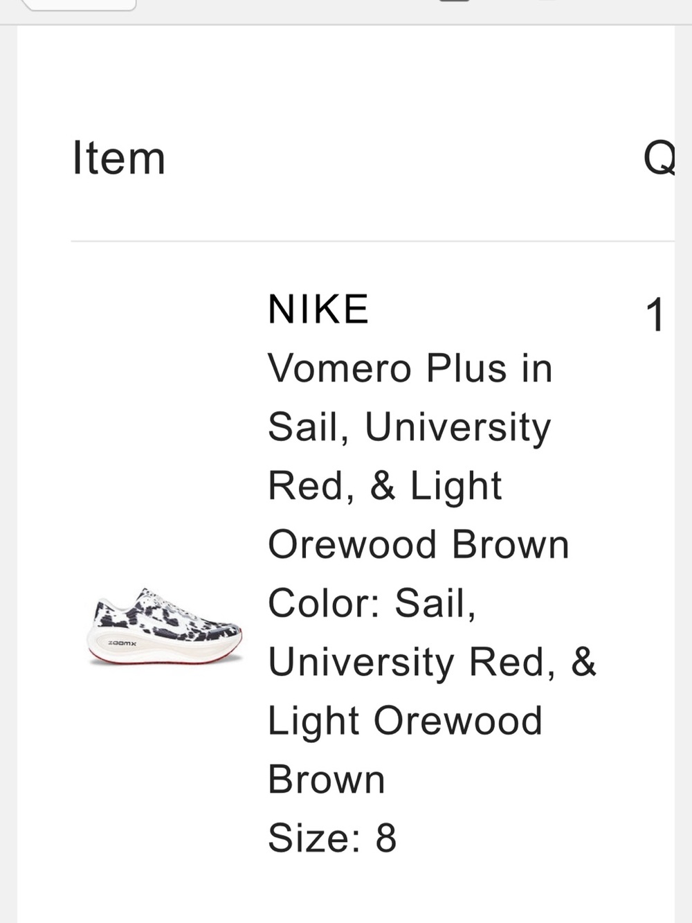 Nike Vomero Plus Cow Print Sneaker